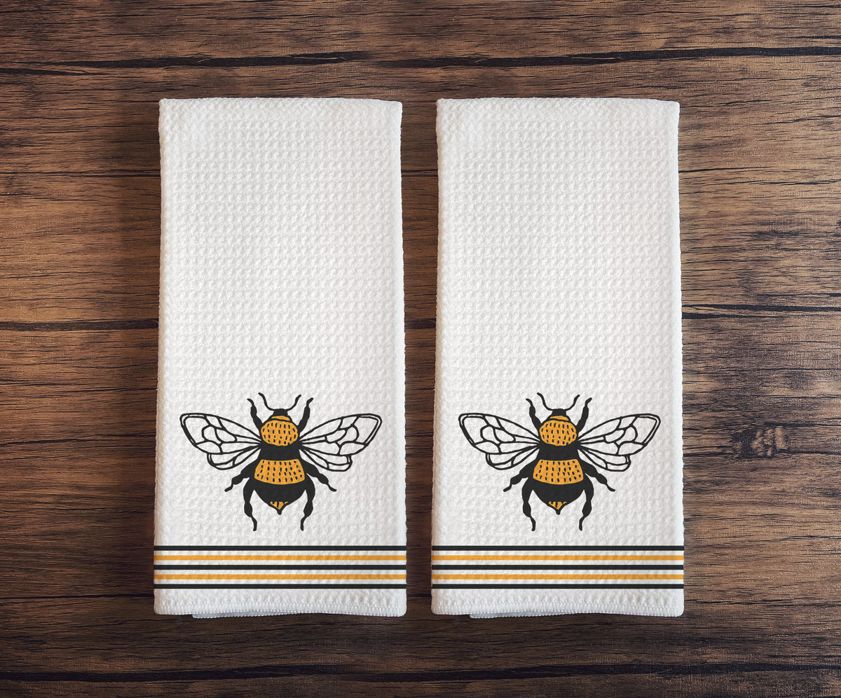 Watercolor Bee Kitchen Towel