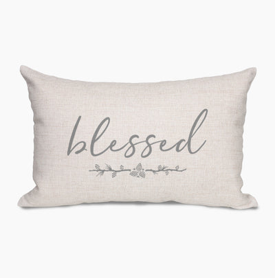 Blessed Farmhouse Lumbar Throw Pillow - Hello Floyd Gifts & Decor