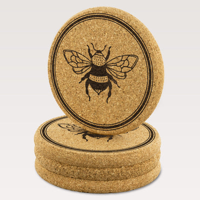 Bee Cork Coaster Set - Hello Floyd Gifts & Decor