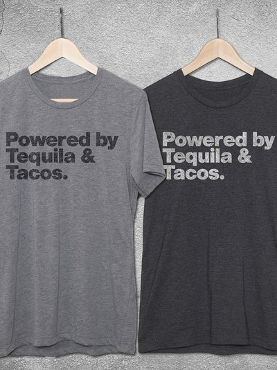 Powered By Tequila & Tacos T-Shirt - Hello Floyd Gifts & Decor