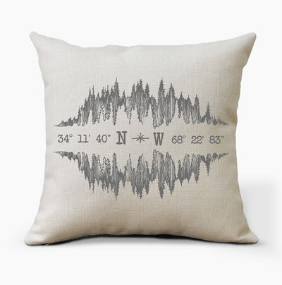 Personalized Pillow | Mountain Coordinates - Hello Floyd Gifts & Decor
