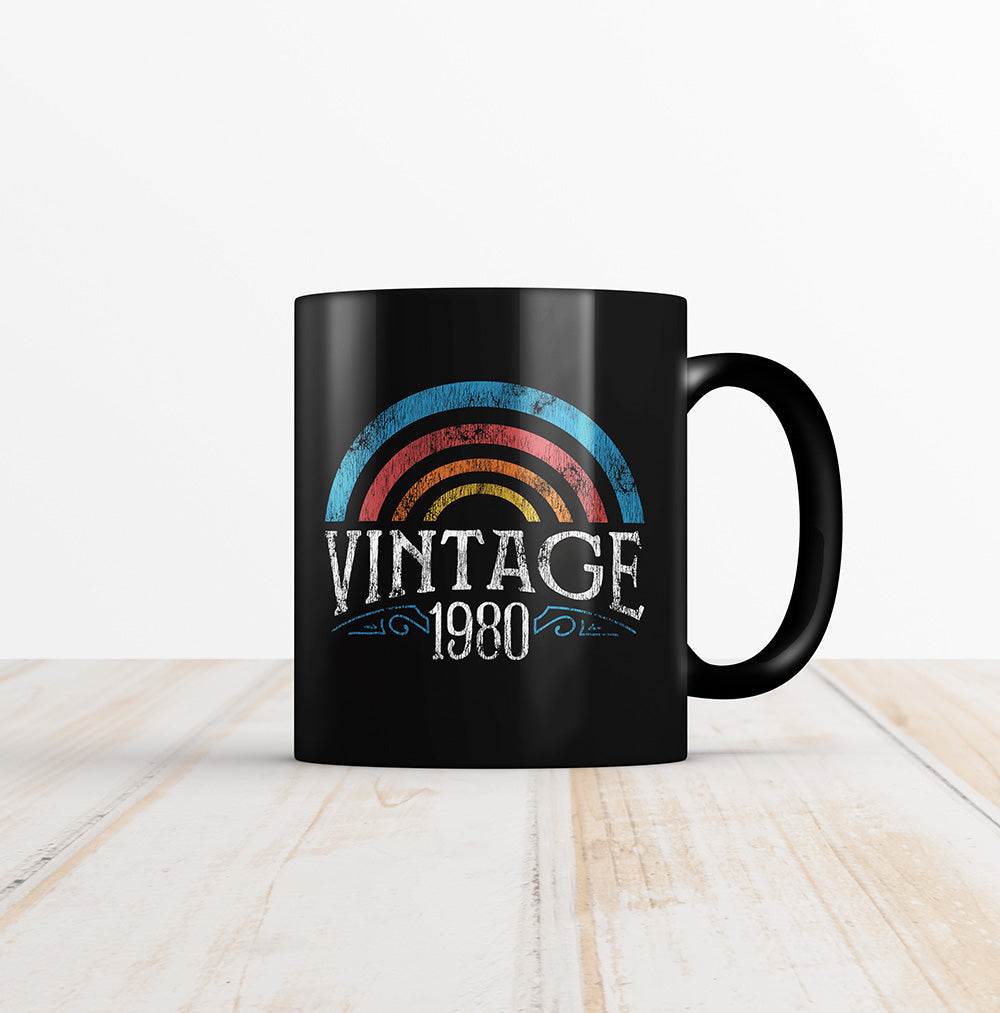 40th Birthday Coffee Mug - Vintage Rainbow