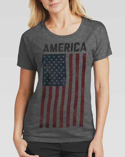 Women's America Vintage Flag Shirt - Hello Floyd Gifts & Decor