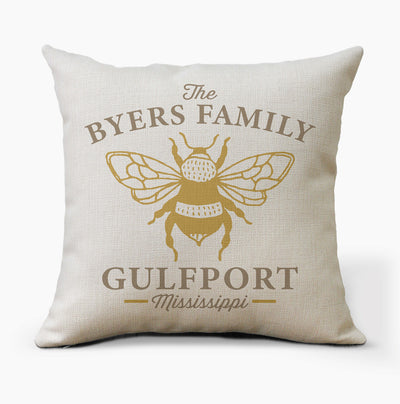 Personalized Pillow | Honey Bee - Hello Floyd Gifts & Decor