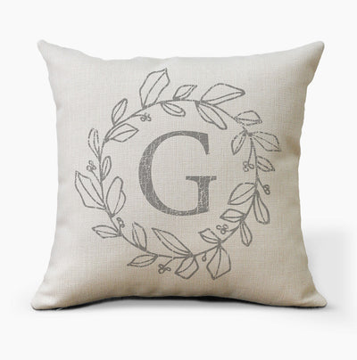 Personalized Pillow | Monogram Wreath - Hello Floyd Gifts & Decor