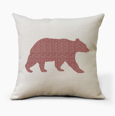 Geometric Bear Farmhouse Pillow - Hello Floyd Gifts & Decor