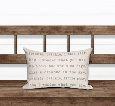Twinkle Twinkle Little Star Farmhouse Pillow - Hello Floyd Gifts & Decor