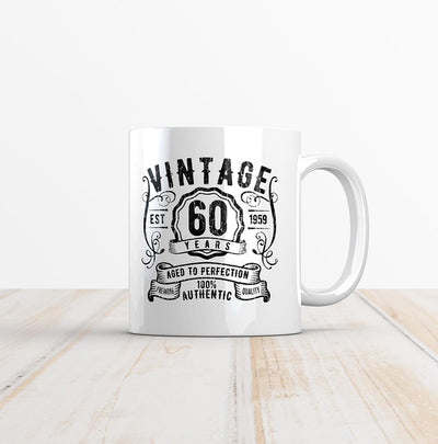 Vintage 60 Whiskey Label 60th Birthday Mug - Hello Floyd Gifts & Decor