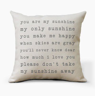 You Are My Sunshine Farmhouse Pillow - Hello Floyd Gifts & Decor
