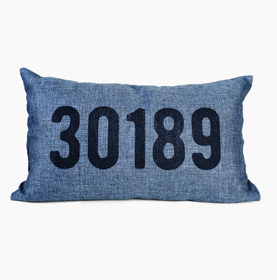 Personalized Zip Code Lumbar Pillow - Hello Floyd Gifts & Decor